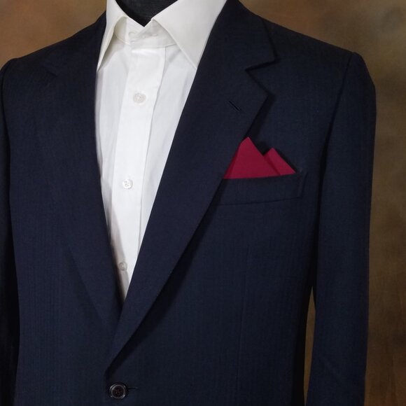 New - Burgundy Cotton Pre-Folded Pocket Square Handkerchief Insert - Picture 2 of 5